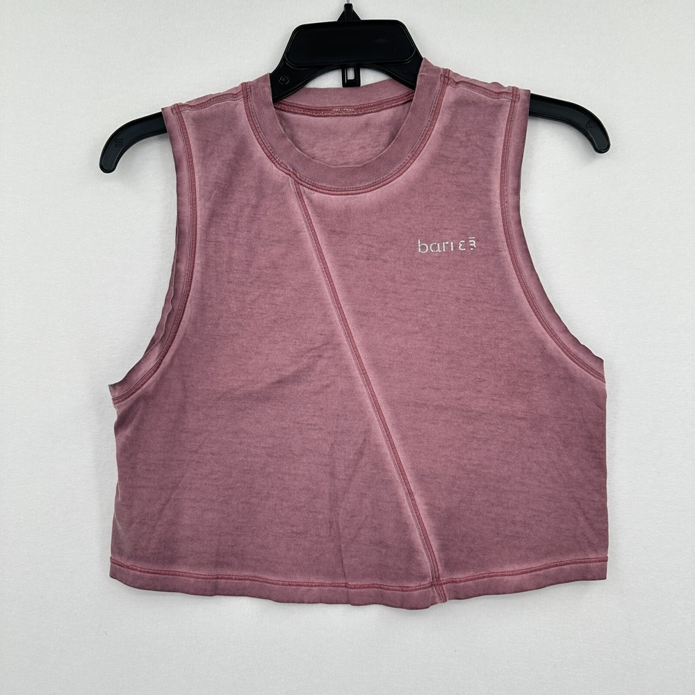 Lululemon x Barre 3 Tank Top Womens M Purple Crop Yoga Gym Training Activewear